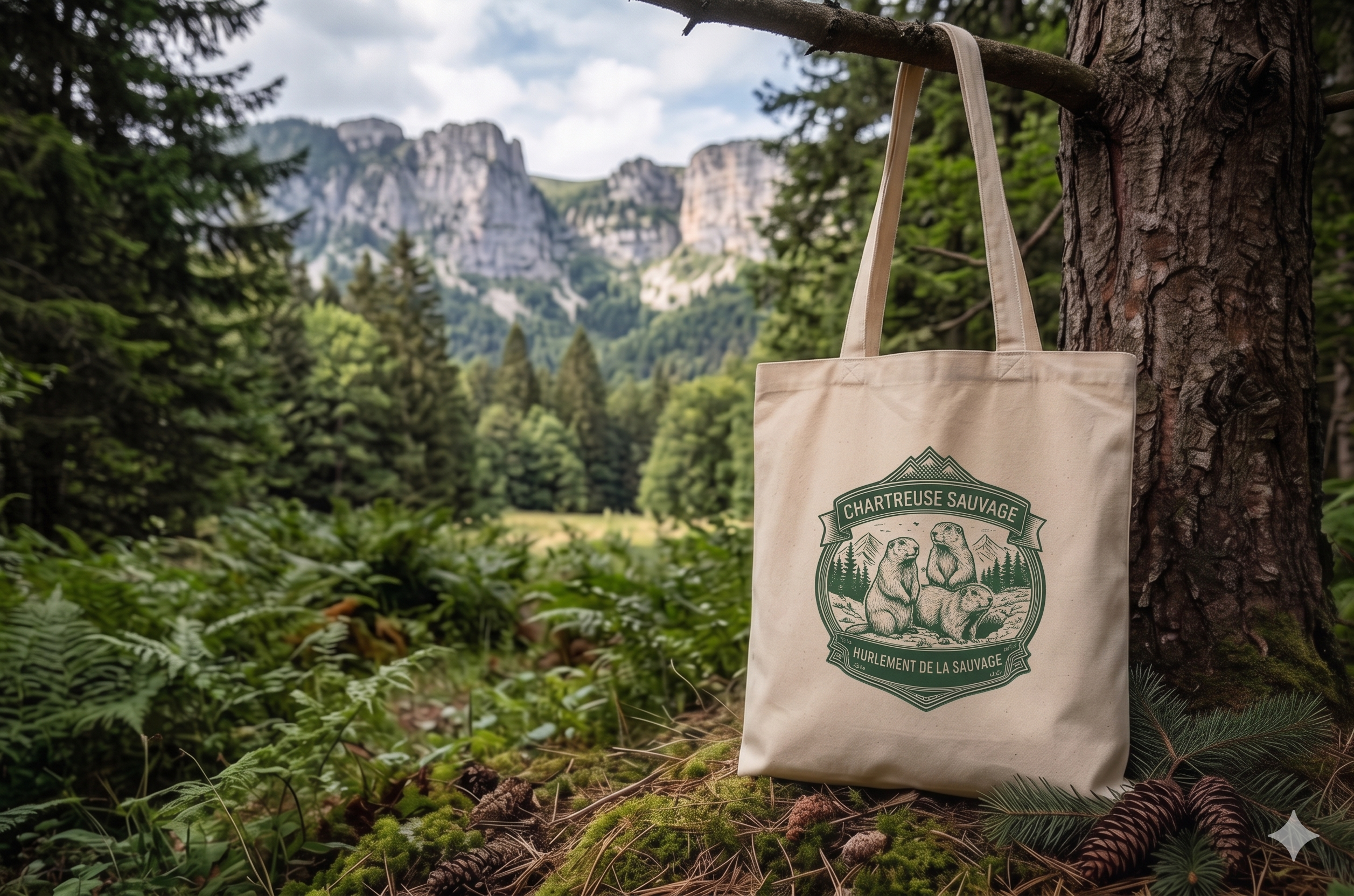 Tote bag Marmottes